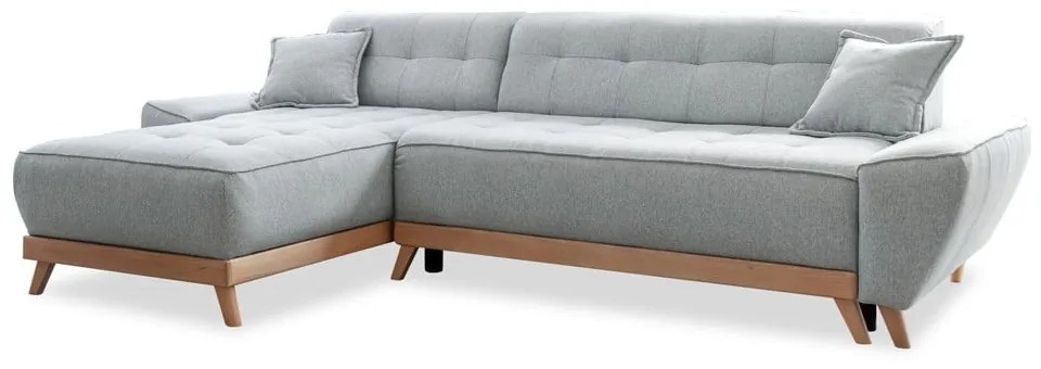 Divano letto grigio chiaro ad angolo variabile Dazzling Daisy - Miuform