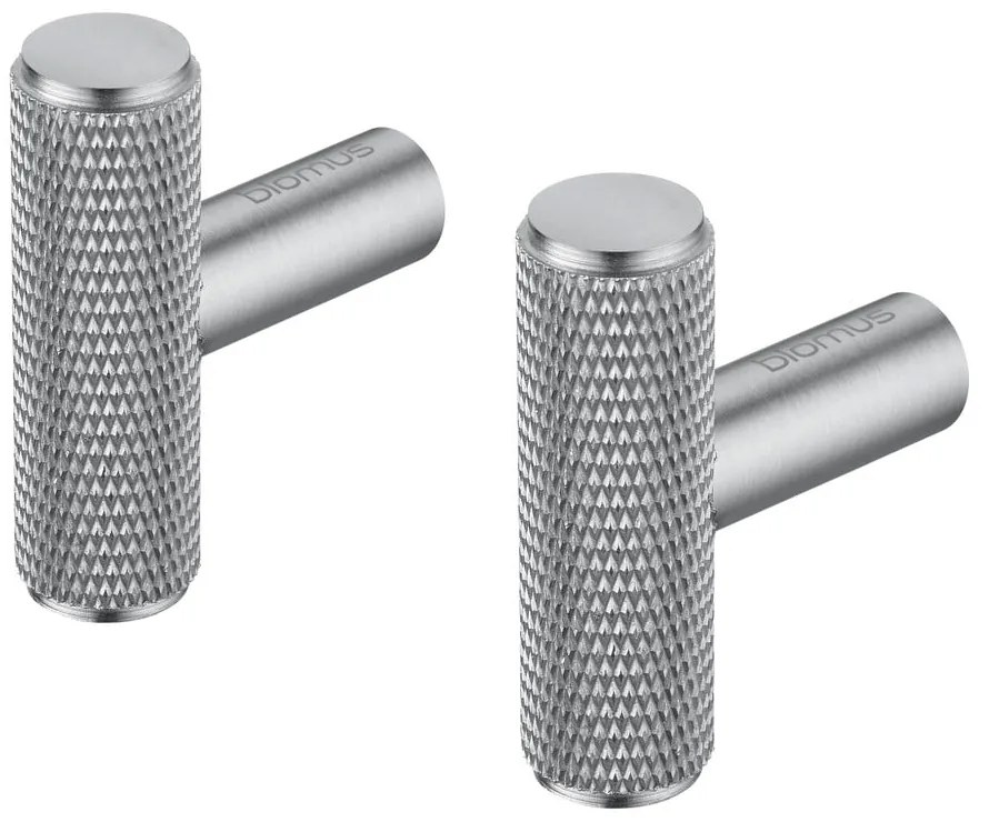 Set di ganci da parete color argento opaco in metallo 2 pz Rof – Blomus