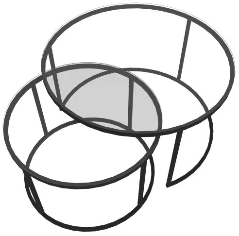 SET 2x Tavolino BELARUS  nero