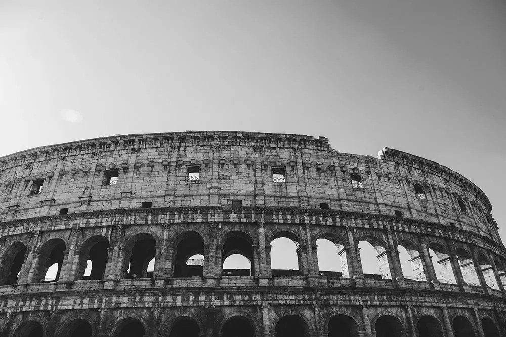 Carta da parati autoadesiva – Colosseo in bianco e nero