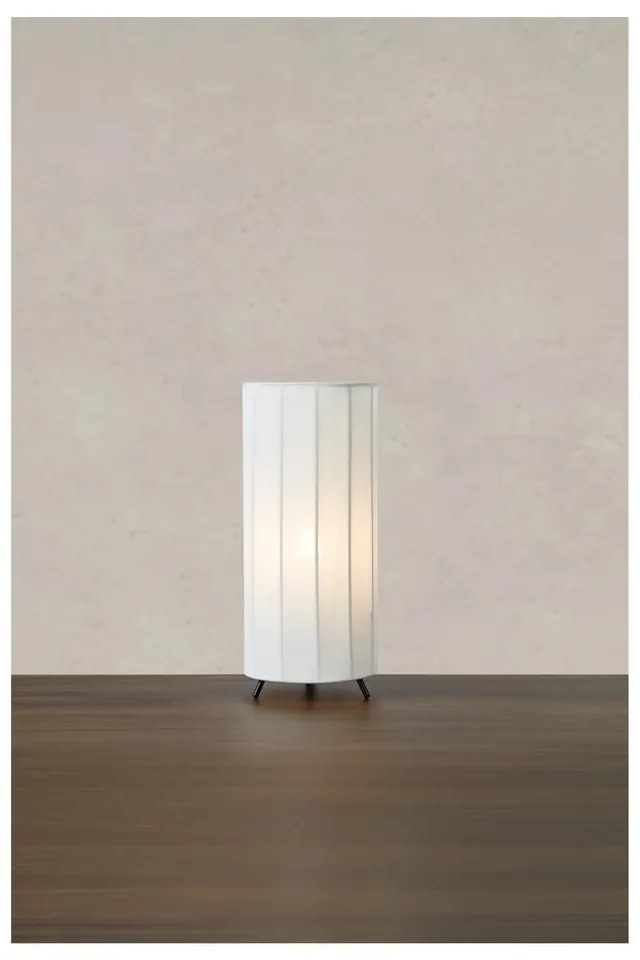 Lampada da tavolo bianca e nera con paralume in tessuto (altezza totale 31,5 cm) Hikari – Markslöjd