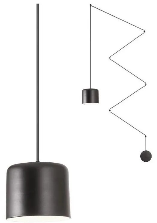 Redo 01-1822 - Lampadario a sospensione con filo DODO 1xE27/15W/230V ragno nero
