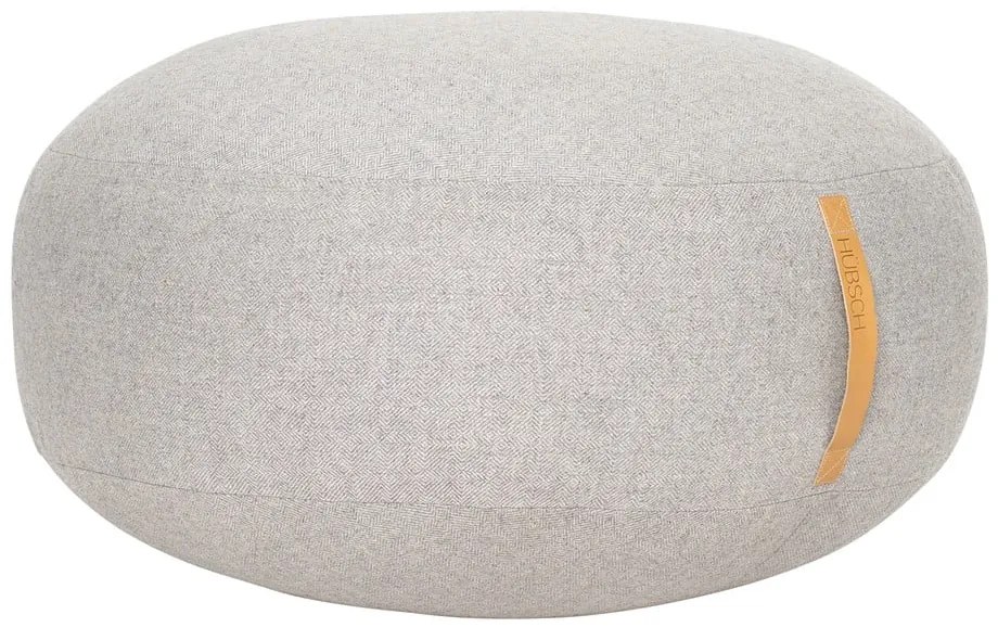 Pouf grigio chiaro Turenio, ø 70 cm Mochi - Hübsch