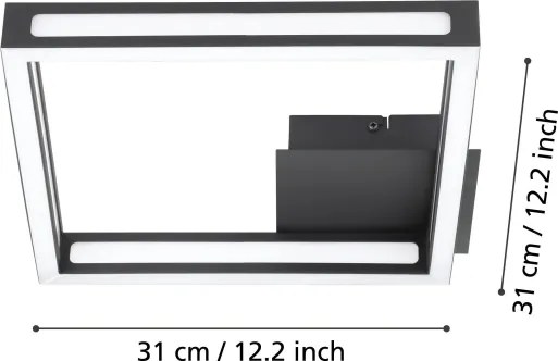 Eglo 99787 - Plafoniera LED ALTAFLOR LED/11,2W/230V nero