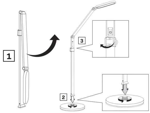 Lampada da terra touch a LED dimmerabile FERRARA LED/13W/230V 3000/4000/6000K