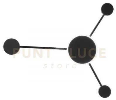 Plafoniera led etere nera 12w 1620lm cct 3000k 4000k 6500k 53x46cm ...