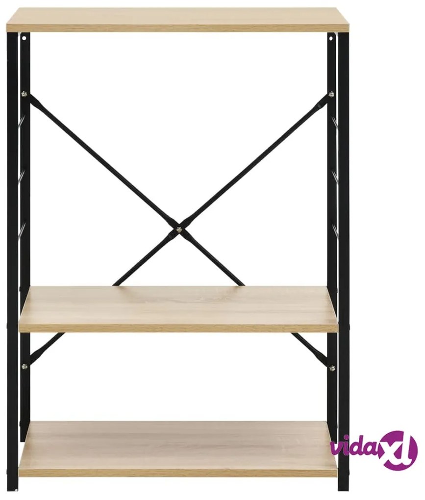vidaXL Mobile Microonde Nero e Rovere 60x39,6x79,5cm Legno Multistrato