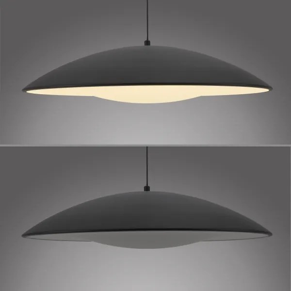 Schöner Wohnen 14607-18-LED dimmerabile lampadario a sospensione su cavo LENTE LED/23W/230V pr.50cm nero