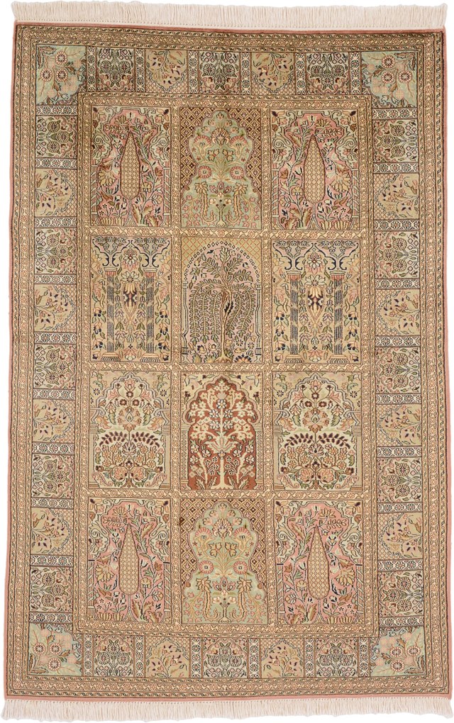 Cashmere Silk Tappeto orientale 190 x 120 (Indian) Annodato A Mano