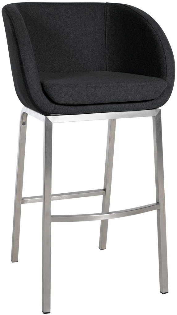 Sgabello Da Bar Rockhill Filz - Comfort E Stile İn Un Unico Prodotto / Taupe / Edelstahl