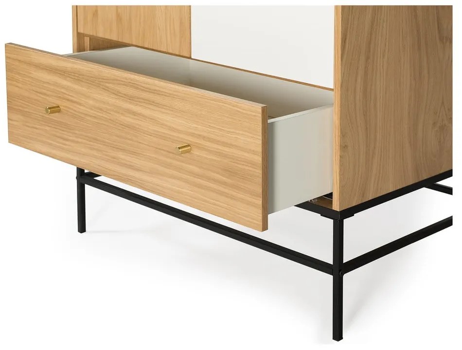 Armadio bianco in rovere 80x190 cm Flora - Woodman