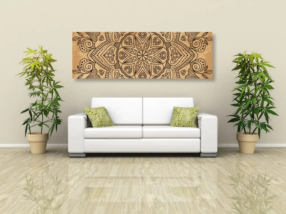 Quadro su tela – Mandala con tocco antico