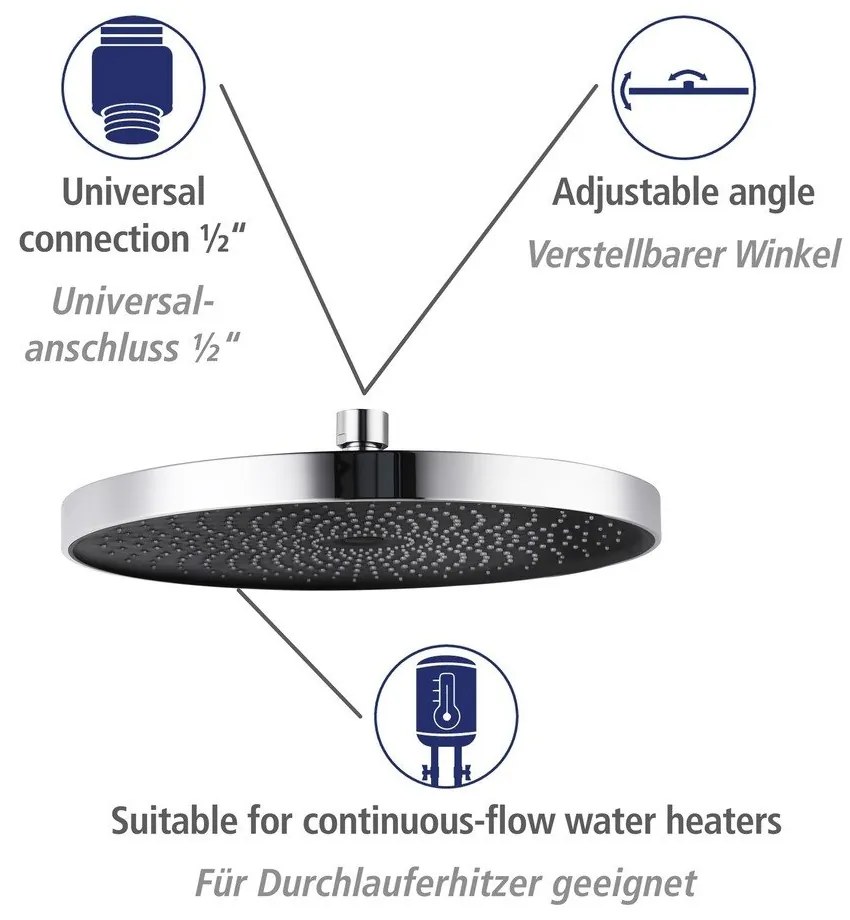 Set doccia in acciaio inox argento lucido 120 cm Soft Water - Wenko