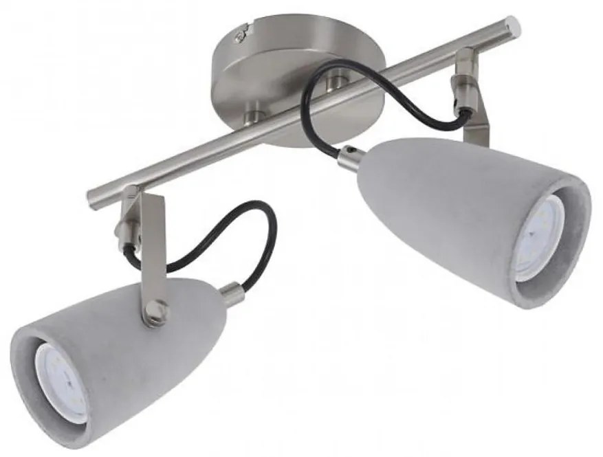 Briloner 2529-022 - Luce Spot a LED THIMBLE 2xGU10/5W/230V calcestruzzo