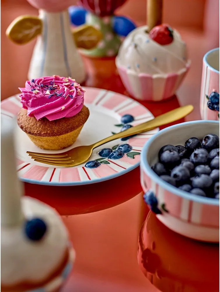 Set di piatti da dolce rosa/color crema in gres 4 pz ø 20,5 cm Carry – Bloomingville