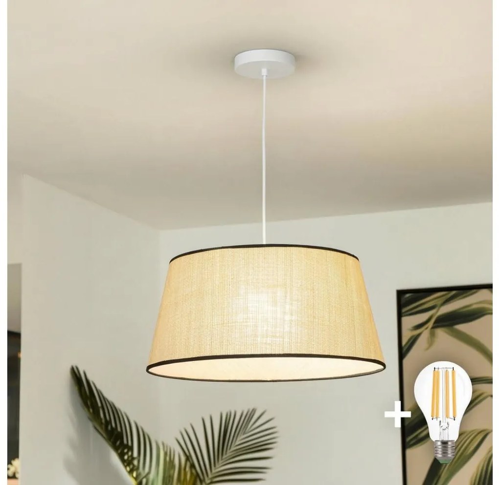 Brilagi - Lampadario LED a sospensione con cavo CERIA 1xE27/40W/230V Ø 50 cm beige