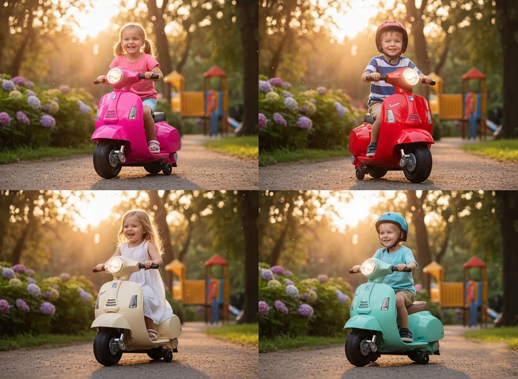 Scooter Elettrico per Bambini Licenza Ufficiale Piaggio Vespa Small 7,2V 2,5Ah Verde...