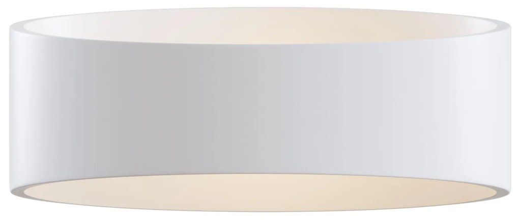 Applique Da Parete Moderno Trame Metallo Bianco Luce Led Integrato 6W