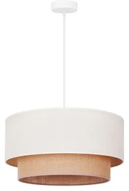 Duolla - Lampadario a sospensione con filo BOHO 1xE27/15W/230V diametro 60 cm beige/marrone