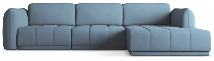 Divano angolare azzurro (con penisola a destra) Hoku – Makamii