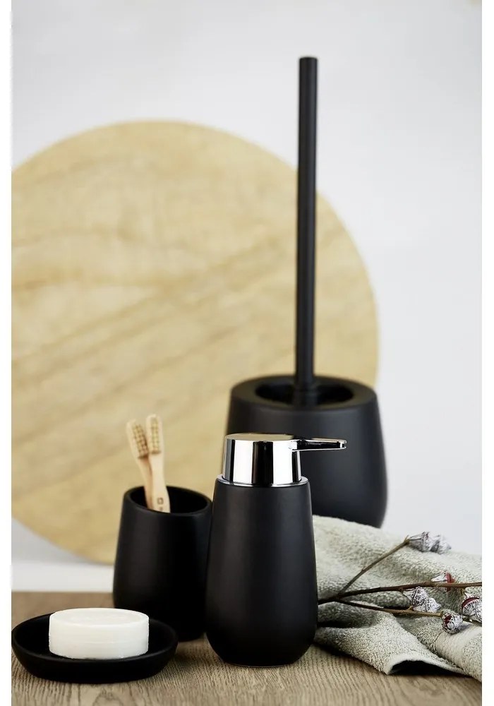 Dosatore di sapone in ceramica nera Badi - Wenko