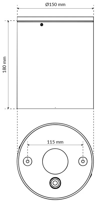 Applique da soffitto Cilindrica PAR30 IP54 in Alluminio e Vetro - Corten Colore del corpo Bianco