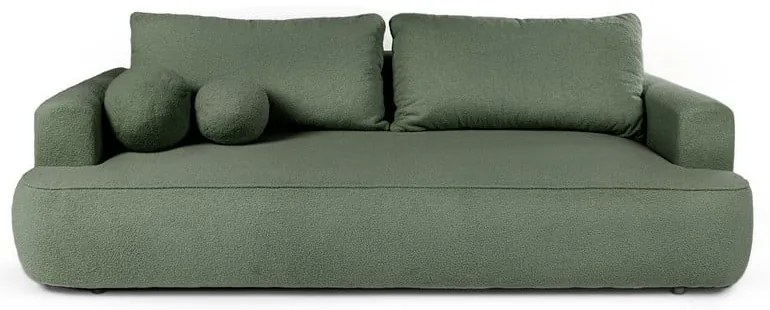 Divano verde allungabile con rivestimento in bouclé 247 cm Quinoa – Bonami Selection