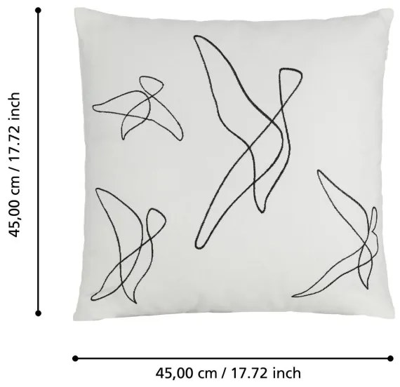 Eglo 420004 - Cuscino decorativo CHEVERY 45x45 cm bianco/nero
