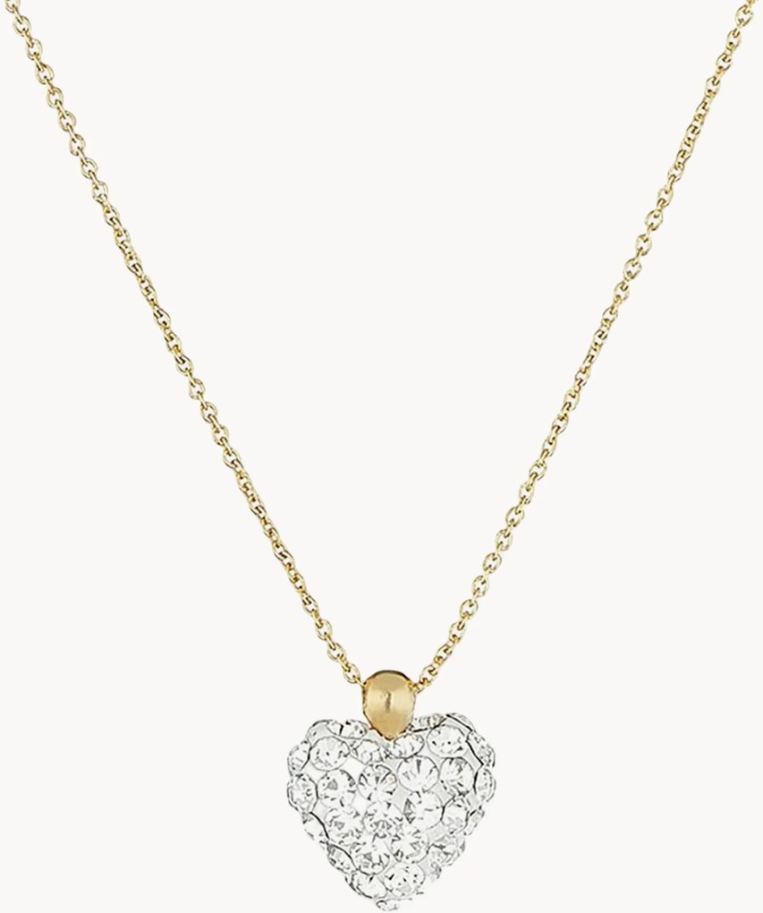 Collana placcata in oro con ciondolo in oro giallo Coeur De Crystal