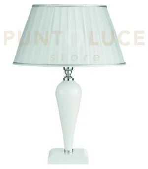Lumetto ravel bianco e cromo attacco e14 1 luce h. 29+17cm