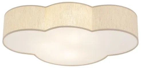 Brilagi - Plafoniera per bambini NIMBUS LINEN 4xE27/15W/230V 46x63 cm beige