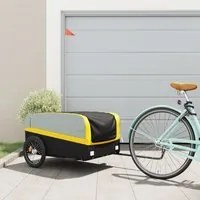 Rimorchio da Bici Nero e Giallo 45 kg in Ferrocod mxl 108002