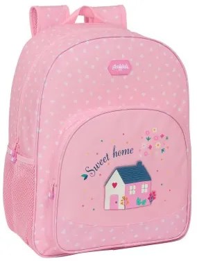 Zaino Scuola Glow Lab Sweet home Rosa 33 x 42 x 14 cm