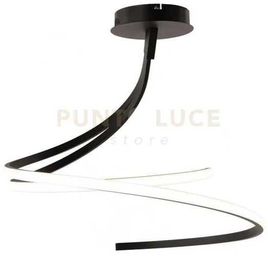 Lampadario a soffitto led kinetic nera 40w 5440lm cct 3000k 4000k 6...