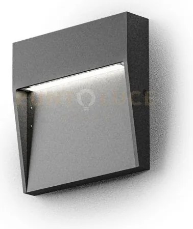 Ges980- segnapassi grigio antracite a led 4000k 147lm 3w ip65 10,5cm