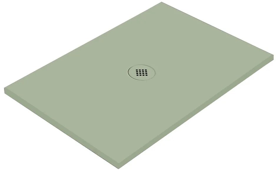 Piatto doccia in ceramica extra slim verde L 90 x L 90 cm