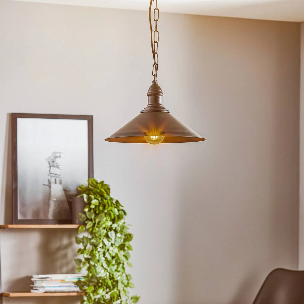 Lampada a sospensione Elmo Argon, dimmerabile, Nero, Soggiorno / Sala da pranzo, Metallo, Campagna / Rustiche, Lampada a sospensione