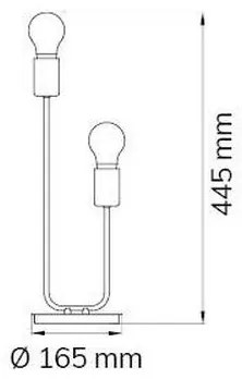 Wofi 8255.02.10.8000 - Piede lampada YORK 2xE27/60W/230V