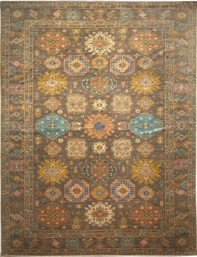 Kazak Tappeto 470 x 360 Marrone (Pakistan) Annodato A Mano