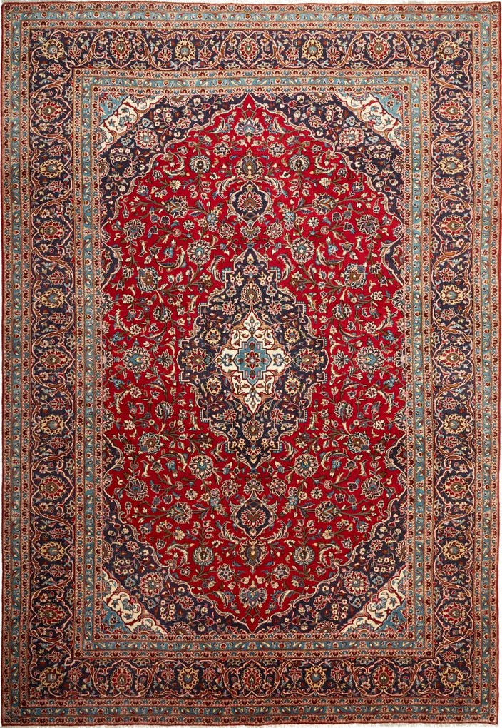 Kashan Tappeto persiano 250 x 330 Rosso (Iran) Annodato A Mano