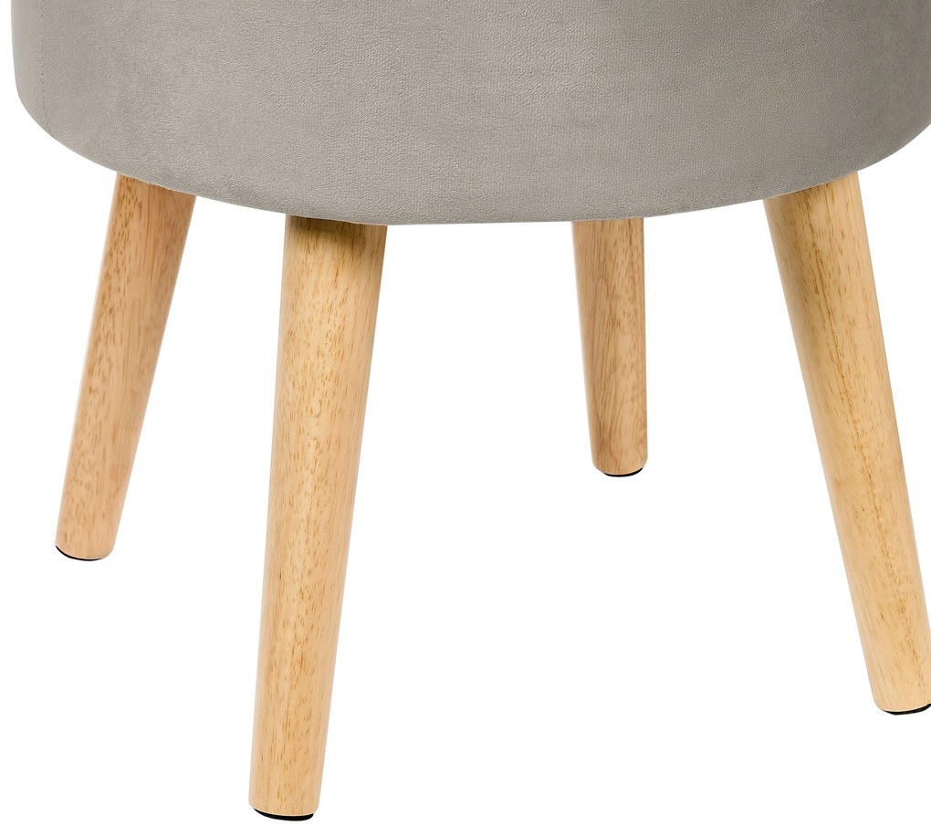 Pouf contenitore velluto grigio NEELY Beliani