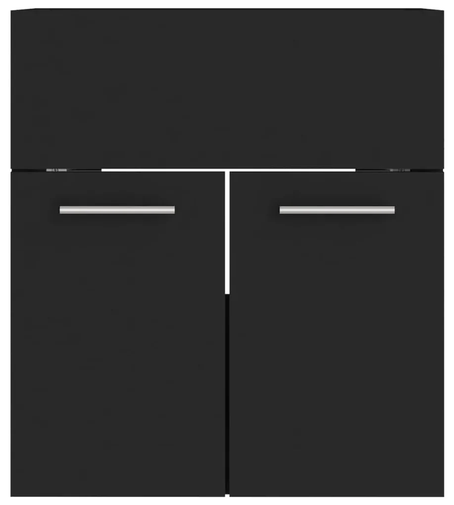 Mobile sottolavabo nero 41x38,5x46 cm in truciolato