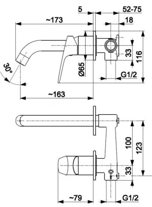 KFA Armatura 5559-810-81 - Rubinetto per lavabo da incasso OTAVA opaco nero