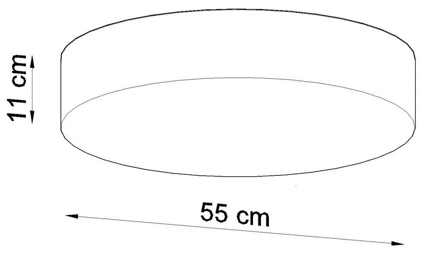 Plafoniera argentata ø 55 cm Atis – Sollux