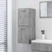 Armadio da Bagno Grigio Cemento 30x30x80 cm in Truciolato cod mxl 58052