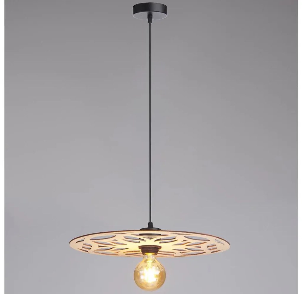 Lampadario a sospensione con filo FALCO 1xE27/60W/230V diametro 40 cm beige