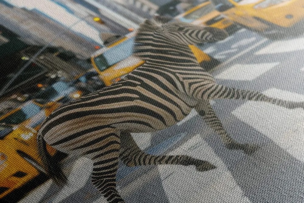Quadro su tela – Zebra a New York