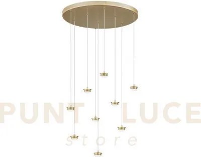 Struttura oro in metallo per lampadario a sospensione completa di p...