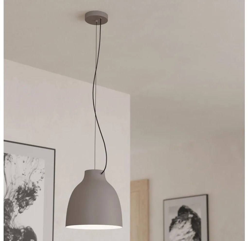 Eglo 900159 - Lampadario a sospensione con filo CAMASCA 1xE27/40W/230V grigio