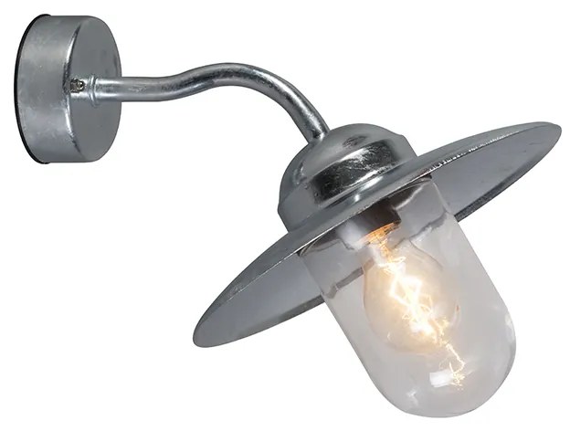 Lampada da parete per esterni in zinco con vetro IP44 - Monaco
